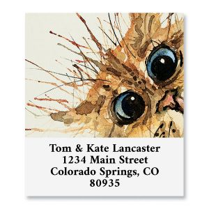 Crazy Haired Cat Select Address Labels