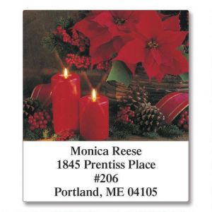 Photo Floral Christmas Select Address Labels