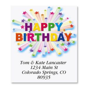 Birthday Star Select Address Labels
