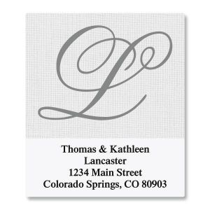 Brushed Initial Select Address Labels