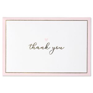 Blushing Heart Deluxe Thank You Note Cards