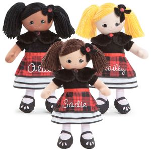 Rag Doll in Personalized Plaid Dress