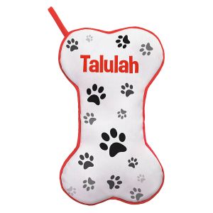 Sweet Pooch Dog Bone Personalized Christmas Stocking