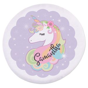 Unicorn Personalized Round Beach Towel