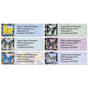 Brilliant Butterflies Classic Address Labels  (6 Designs)