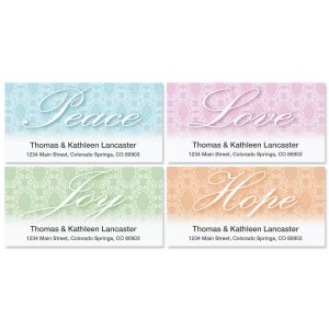 Peace, Love, Joy, Hope  Deluxe Address Labels  (4 designs)