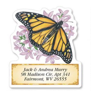 Brilliant Butterflies Diecut Address Labels  (6 Designs)