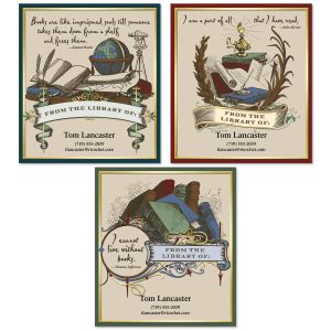 Antiquarian Bookplate Labels  (3 Designs)