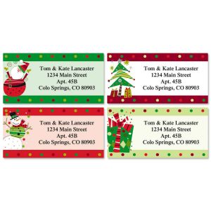 Fun Christmas Border Labels  (4 designs)