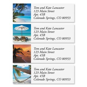 30 per sheet Personalized FLIP FLOP Beach Summer Designs Return Address Labels 