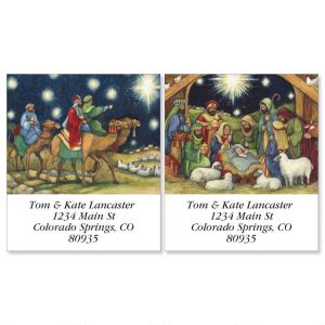 Nativity Scene Address Labels  (2 designs)