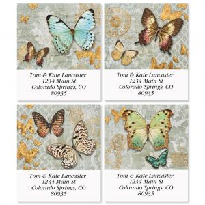 Gilded Butterflies Select Address Labels  (4 Designs)