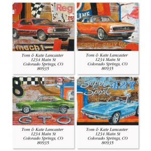 Muscle Cars Select Address Labels  (4 Designs)