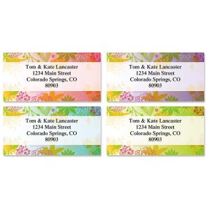 Floret Border Address Labels  (4 Designs)