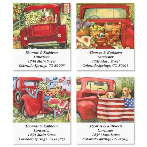 Red Truck Select Address Labels  (4 Designs)