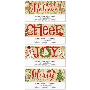 Country Christmas Deluxe Address Labels  (4 Designs)
