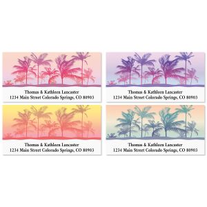 Tropical Palms Deluxe Address Labels