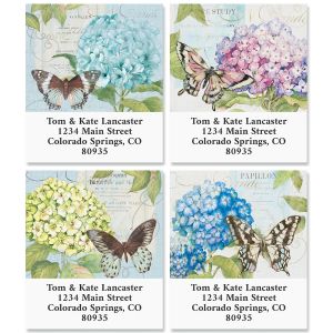 Hydrangea Select Nature Return Address Labels (4 Designs)