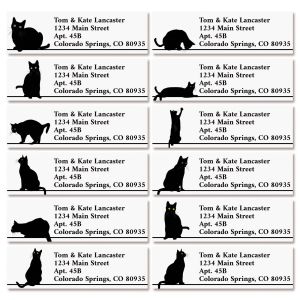 Black Cat Classic Address Labels (12 Designs)