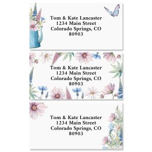 Spring Kettle Border Address Labels (3 Designs)