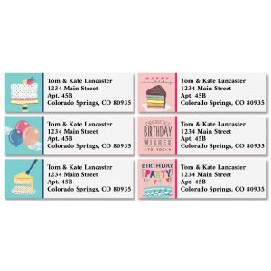 Birthday Party Classic Address Labels (6 Designs)