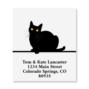 Black Cat Select Address Labels (12 Designs)