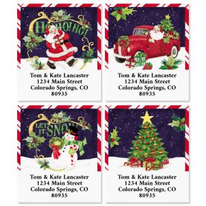 Retro Holiday Select Address Labels (4 Designs)