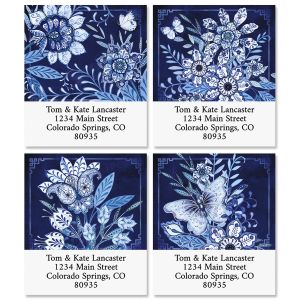 Blooming Blue Select Address Labels (4 Designs)