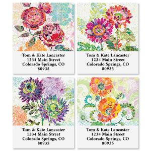 Paper Flowers Select Address Labels (4 Designs)