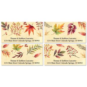 Autumn Flourish Deluxe Address Labels (4 Designs)