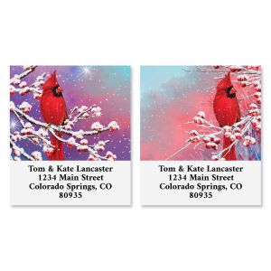 Cheerful Cardinal Select Address Labels (2 Designs)