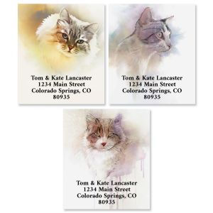 Cat Portrait Select Address Labels (3 Designs)