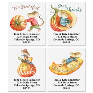 Thankful Mouse Select Address Labels (4 Designs)