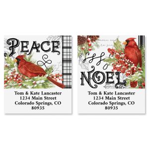 Cardinal Plaid Select Address Labels (2 Designs)