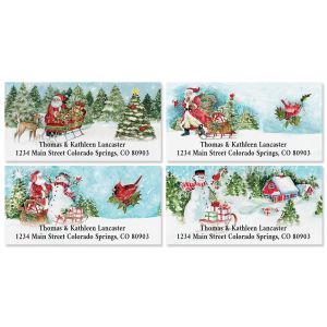 Watercolor Winter Deluxe Address Labels (4 Designs)