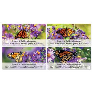 Wildflower Monarch Deluxe Address Labels (4 Designs)