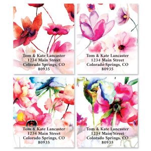 Peony And Iris Select Address Labels (4 Designs)