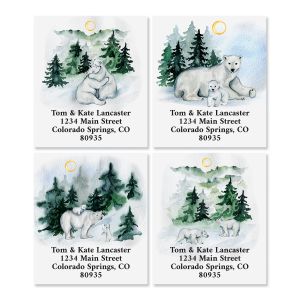 Polar Bear Family Select Address Labels (4 Designs)