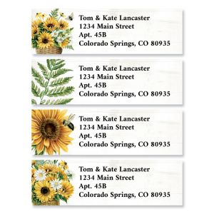 Sunflower & Ferns Classic Address Labels (4 Designs)
