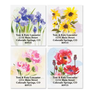 Colorful Florals Select Address Labels (4 Designs)