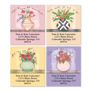 Florals 'N Vases Select Address Labels (4 Designs)
