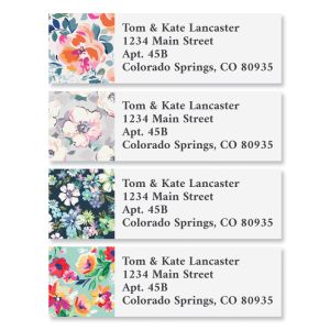 Floral Collage Classic Address Labels (4 Designs)