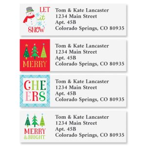 Merry Cheers Classic Address Labels (6 Designs)