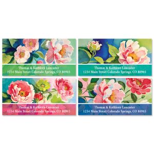 Floral Blooms Deluxe Address Labels