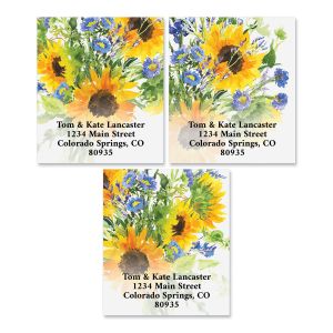 Sunflower Bouquet Select Address Labels (3 Designs)