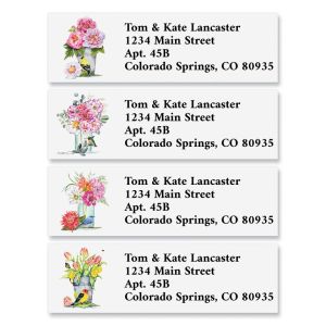 Chirping Floral Classic Address Labels (4 Designs)