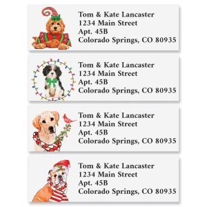 Christmas Dogs Classic Address Labels (6 Designs)