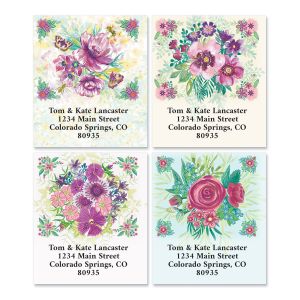 Violet Petals Select Address Labels (4 Designs)