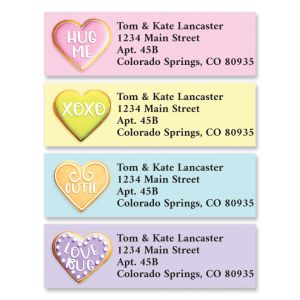 Candy Hearts Classic Address Labels (4 Designs)