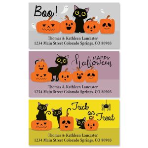 Halloween Meows Deluxe Address Labels (3 Designs)